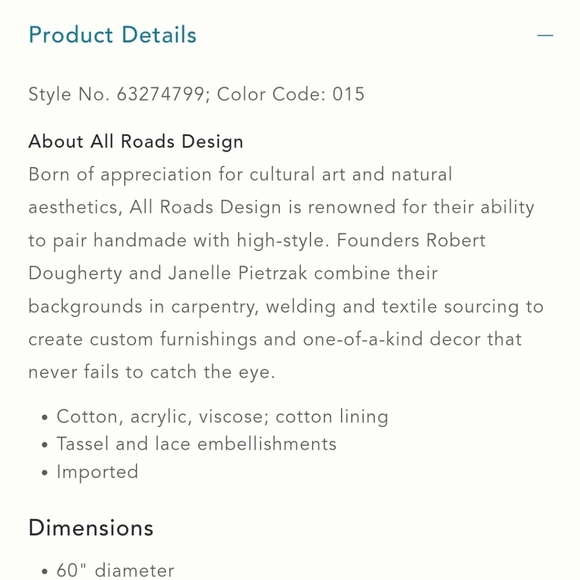 Anthropologie All Roads Textured Tree Skirt - neutral - Picture 4 of 8